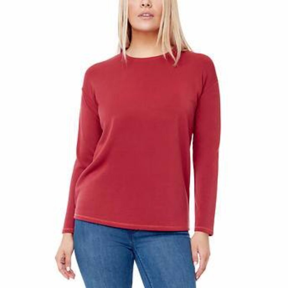 NEW UP! Long Sleeve Knit Top | Red